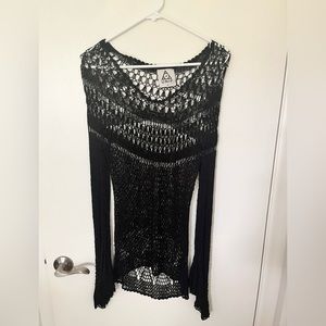 Crochet Black Tunic